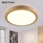 Plafonnier Rond Led Bois Botimi Luminaire Chambre