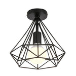 Plafonnier Scandinave Noir Cage Oiseau Luminaire Chambre