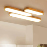 Plafonnier Tubes Arrondis En Bois Led Luminaire Chambre