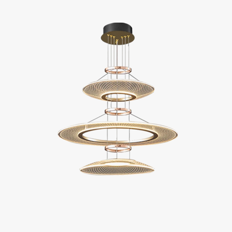 Lustre moderne anneaux lumineux design