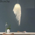 Plume Led Romantique Suspendue Luminaire Chambre