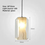 Prisme Verre Led Marbre Libe Grand / Chaude Luminaire Chambre