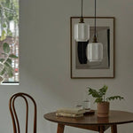 Samy Suspension Vintage Verre Blanc Luminaire Cuivre