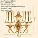 Sofeina Lampe Murale Design Laiton Élégant Applique Chambre