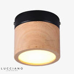 Spot Led Cylindrique En Bois Luminaire Chambre