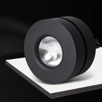 Spot Led Rotatif Rond Moderne 7W - Chaude / Noir Luminaire Chambre