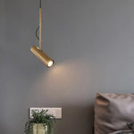 Spot Orientable Doré Avec Tige. Luminaire Chambre