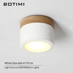 Spots Led Cylindriques Base Bois Blanc Luminaire Chambre