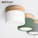 Spots Led Cylindriques Base Bois Luminaire Chambre