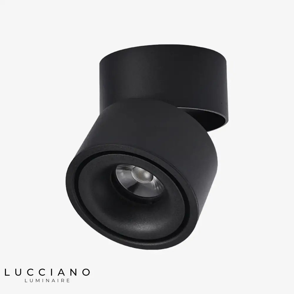 Spots Led Ronds Orientables Design Noir / 7W Froide Luminaire Chambre