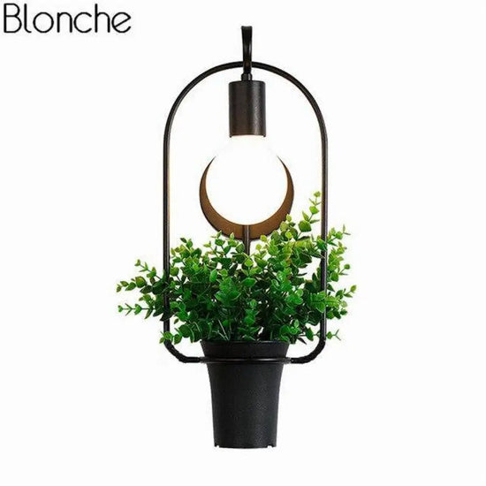 Support Mural Vintage En Métal Pour Plantes Luminaire Cuivre