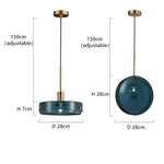 Suspension Arrondie Verre Bleu Harpais Luminaire Chambre