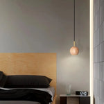 Suspension Avec Abat-Jour Bois Arrondi Luminaire Chambre