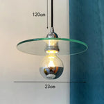 Suspension Avec Abat-Jour Verre Plat Luminaire Chambre