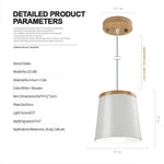 Suspension Bois-Métal Blanc Aisilan Luminaire Chambre