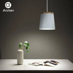 Suspension Bois-Métal Blanc Aisilan Luminaire Chambre