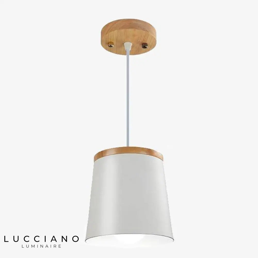 Suspension Bois-Métal Blanc Aisilan Luminaire Chambre