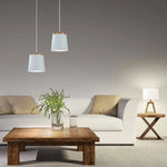 Suspension Bois-Métal Blanc Aisilan Luminaire Chambre