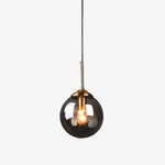 Suspension Boule Verre Fumé Hang Luminaire Chambre