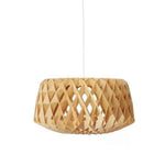 Suspension Cage Bois Led Scandinave Beige Luminaire Chambre