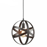 Suspension Cage Métal Noire Vintage Luminaire Chambre