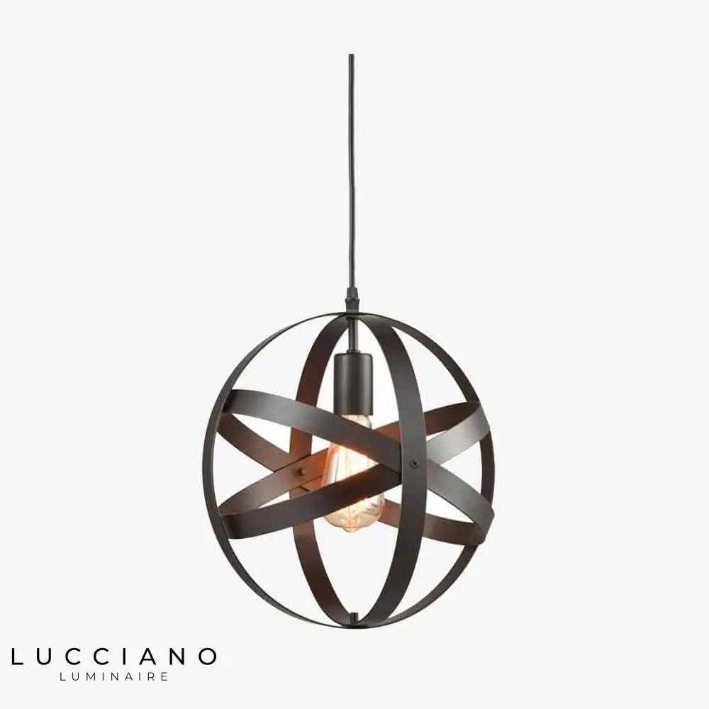 Suspension Cage Métal Noire Vintage Luminaire Chambre