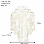 Suspension Cercles Confettis Naturelle Blanc Luminaire Chambre