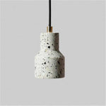 Suspension Ciment Terrazzo Coloré Blanc / Froide Luminaire Chambre