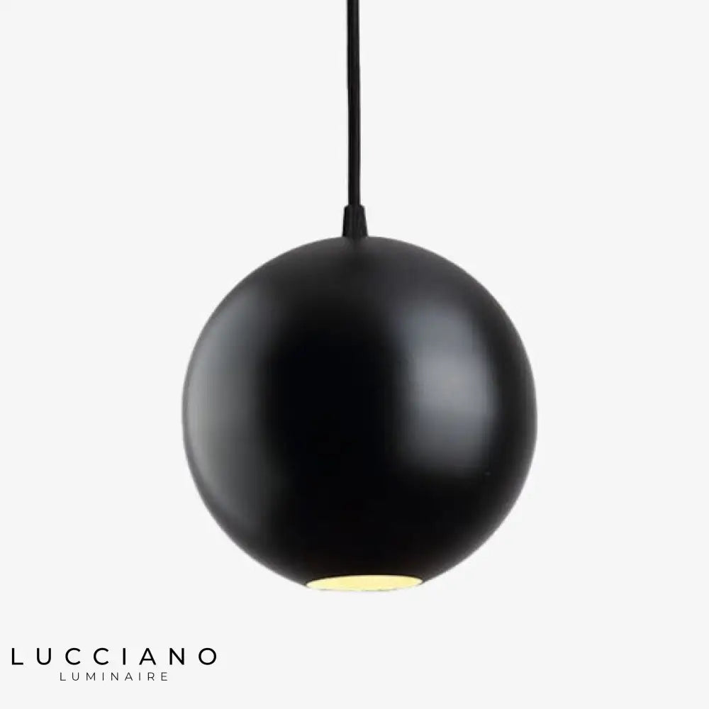 Suspension Colorée Métal Ronde Klint Noir / 15Cm Luminaire Doré