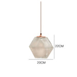 Suspension Cristal Diamant Coloré Blanc Luminaire Chambre