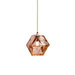 Suspension Cristal Diamant Coloré Luminaire Chambre