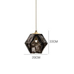 Suspension Cristal Diamant Coloré Noir Luminaire Chambre