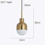 Suspension Demi-Sphère Dorée Nordic Luminaire Chambre