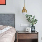 Suspension Demi-Sphère Dorée Nordic Luminaire Chambre