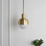 Suspension Demi-Sphère Dorée Nordic Luminaire Chambre