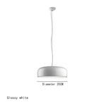 Suspension Design Arrondie Glossy Blanc - 35Cm A Luminaire Chambre