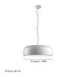 Suspension Design Arrondie Glossy Blanc - 60Cm A Luminaire Chambre