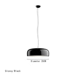 Suspension Design Arrondie Glossy Noir - 35Cm A Luminaire Chambre