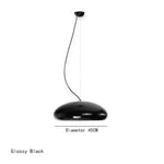 Suspension Design Arrondie Glossy Noir - 45Cm B Luminaire Chambre