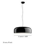 Suspension Design Arrondie Glossy Noir - 60Cm A Luminaire Chambre