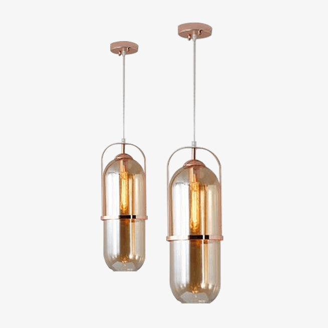 Suspension Verre Métal Rose Gold Loft