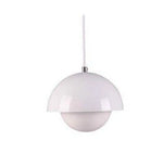 Suspension Design Led Clizia Fleur Couleur Blanc Luminaire Doré