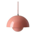 Suspension Design Led Clizia Fleur Couleur Rose Luminaire Doré