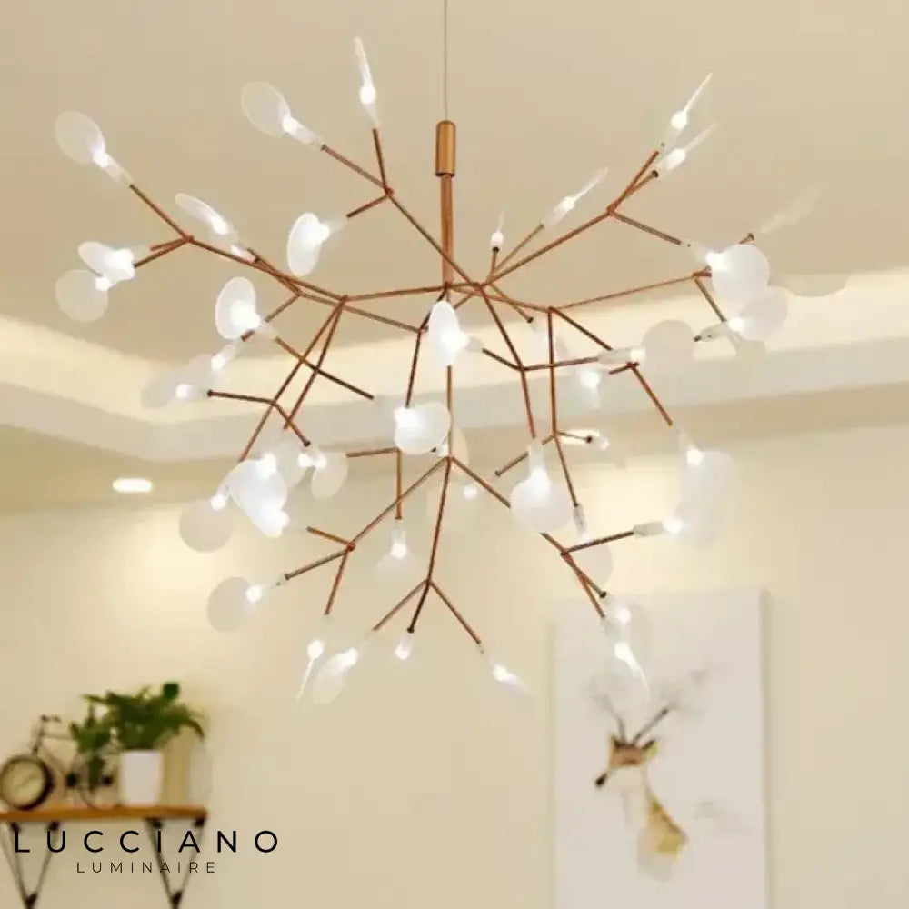 Suspension Design Moderne LED Arbre Doré