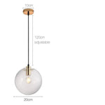 Suspension Dixie Avec Boule En Verre A - 20Cm / Chaude Luminaire Doré