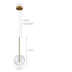 Suspension Dixie Avec Boule En Verre B - 20Cm / Chaude Luminaire Doré