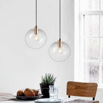 Suspension Dixie Avec Boule En Verre Luminaire Doré