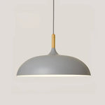 Suspension En Aluminium Colorée Et Design Bois Élégant Gris / 35Cm Luminaire