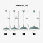 Suspension En Aluminium Colorée Et Design Bois Élégant Luminaire