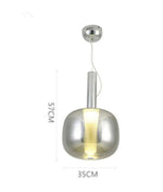 Suspension En Verre Fumé Luxe Luminaire Chambre